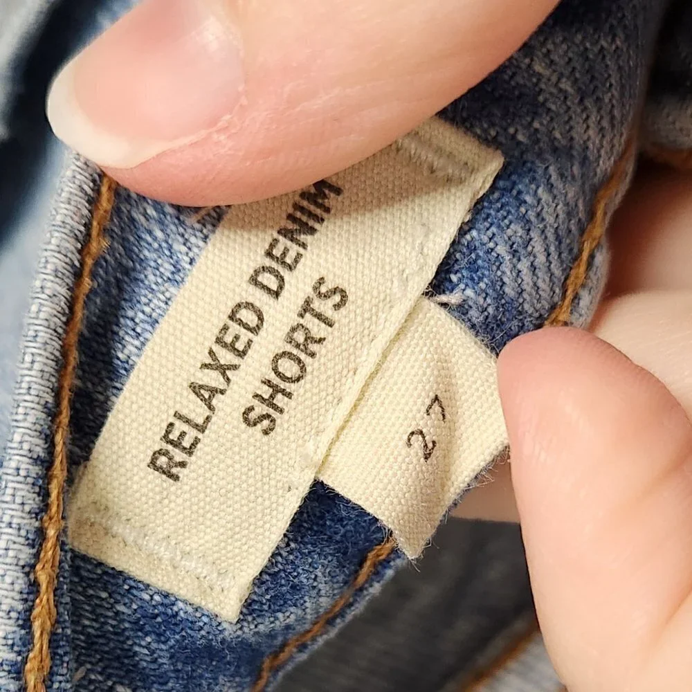 MADEWELL Denim Distressed Relaxed Shorts